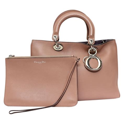 Leather handbag Dior Pink in Leather 